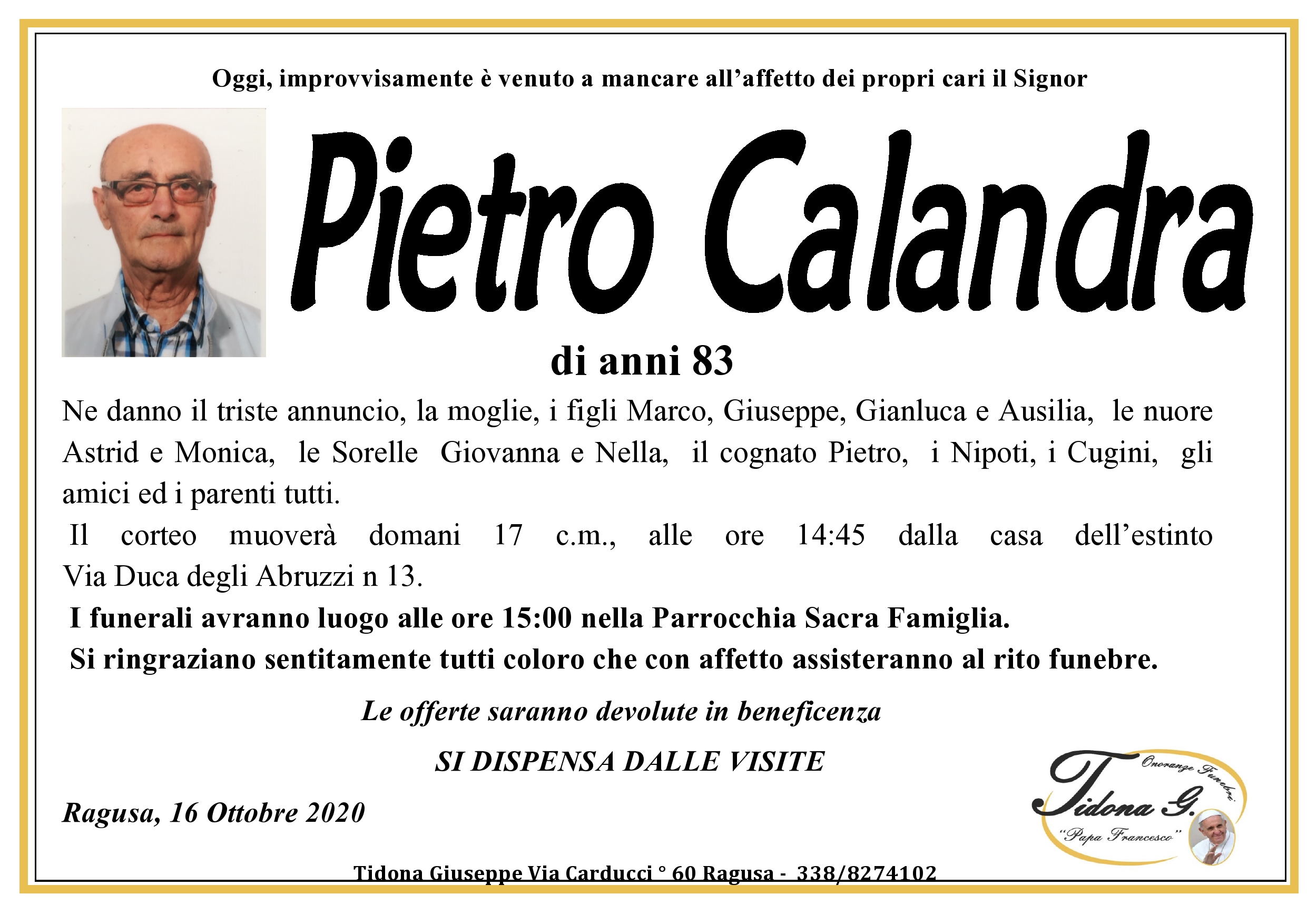 Necrologi: Pietro Calandra
