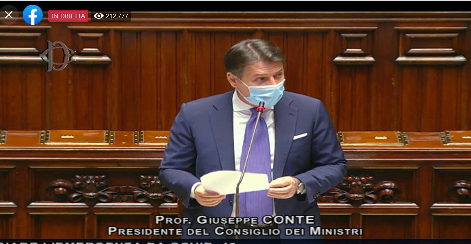 Conte alla Camera: “Tre aree in Italia che divideranno le regioni a rischio”