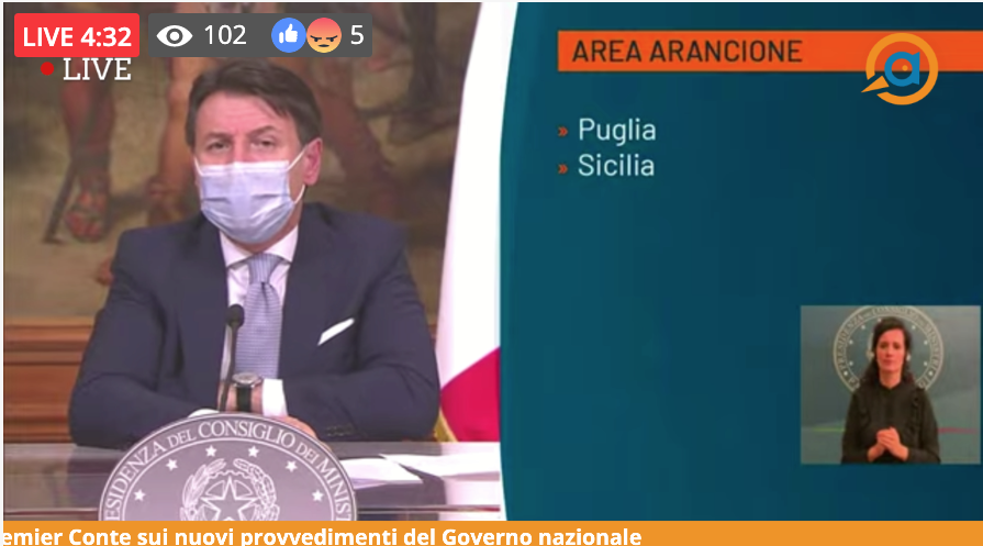 Sicilia zona arancione. Non si potrà entrare e uscire dall’isola. Chiusi i ristoranti. Ecco tutte le limitazioni. VIDEO