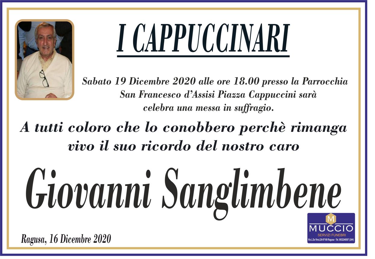 Necrologi – Giovanni Sanglimbene