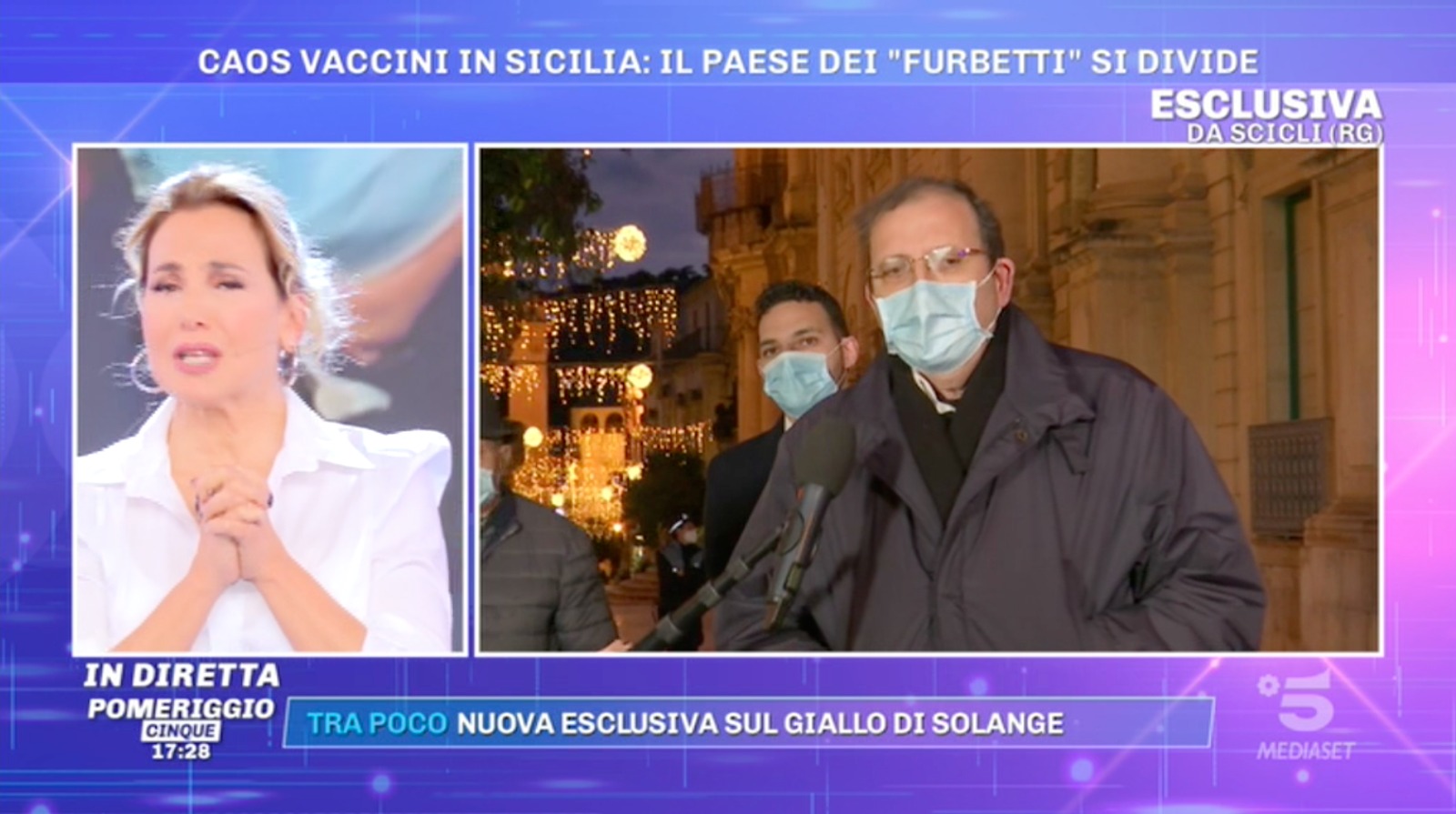 Il caso dei vaccini di Scicli finisce a Pomeriggio 5. VIDEO