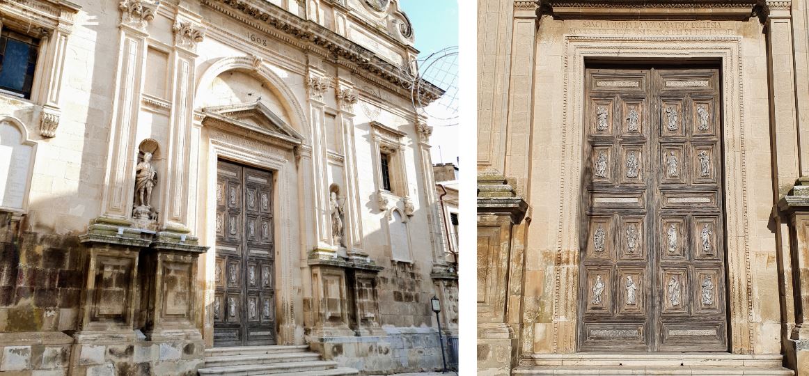 Si restaura il portone della Chiesa Madre di Chiaramonte: “Il poco fatto da tutti riesce a realizzare molte cose”