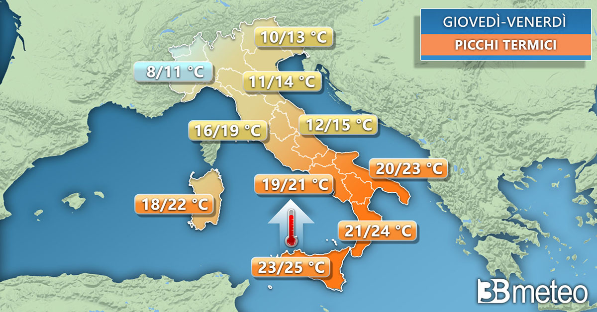 Meteo: nei prossimi giorni avremo un assaggio di primavera, ma nel week end è previsto il maltempo. Temperature fino a 25 gradi