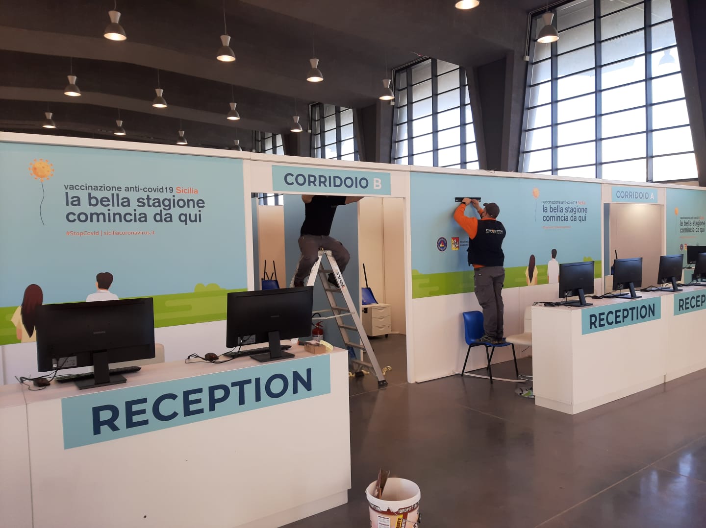 Covid, Musumeci inaugura domani il nuovo centro vaccini a Catania. In fase di allestimento anche quello di Ragusa