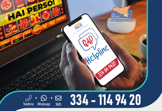 “HelpLine GAP”:  una linea telefonica di sostegno gratuita per i giocatori patologici e le loro famiglie