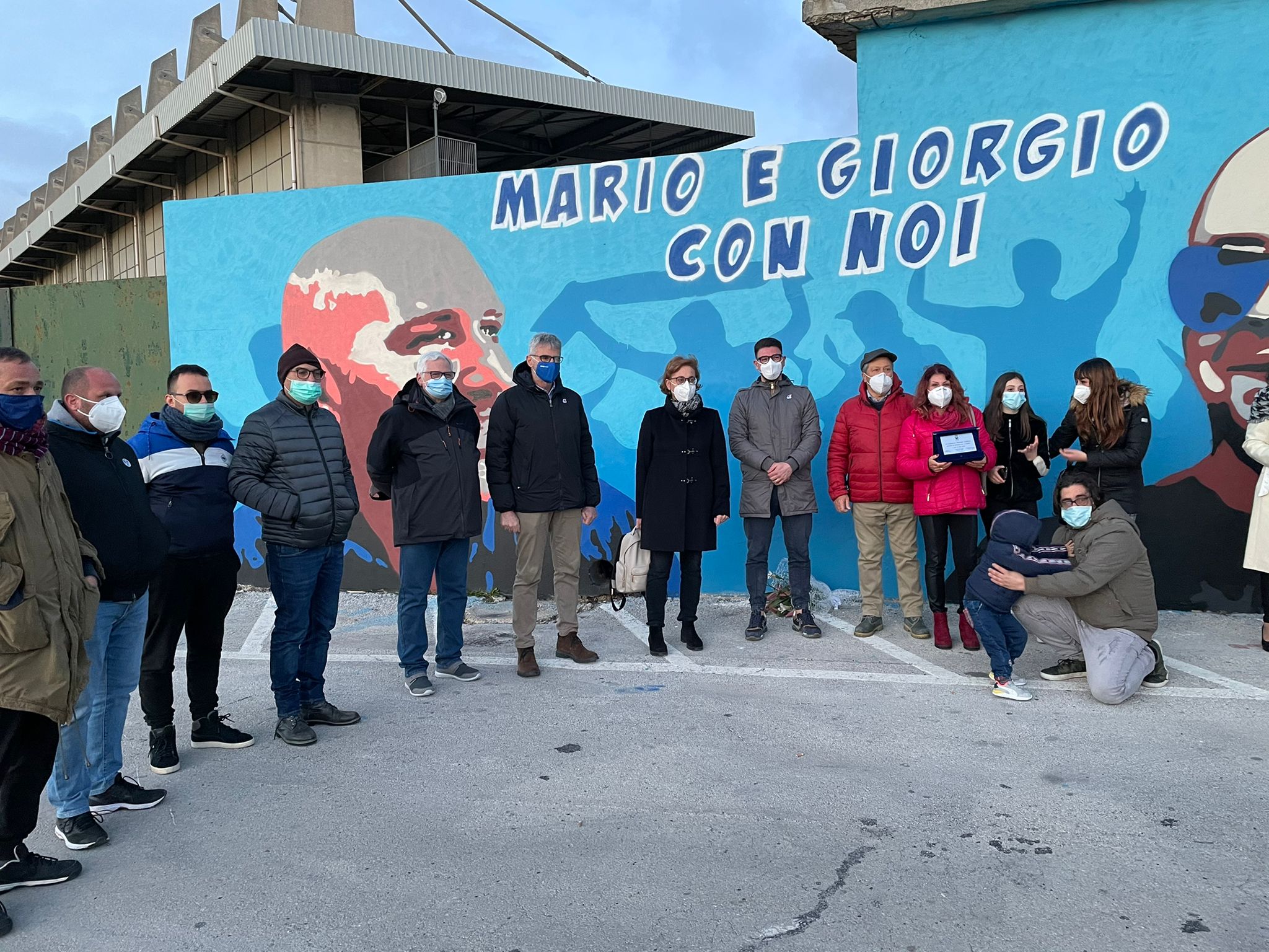 A Ragusa, il murales in onore dei tifosi ultrà Mario Tumino e Giorgio Licitra, scomparsi prematuramente