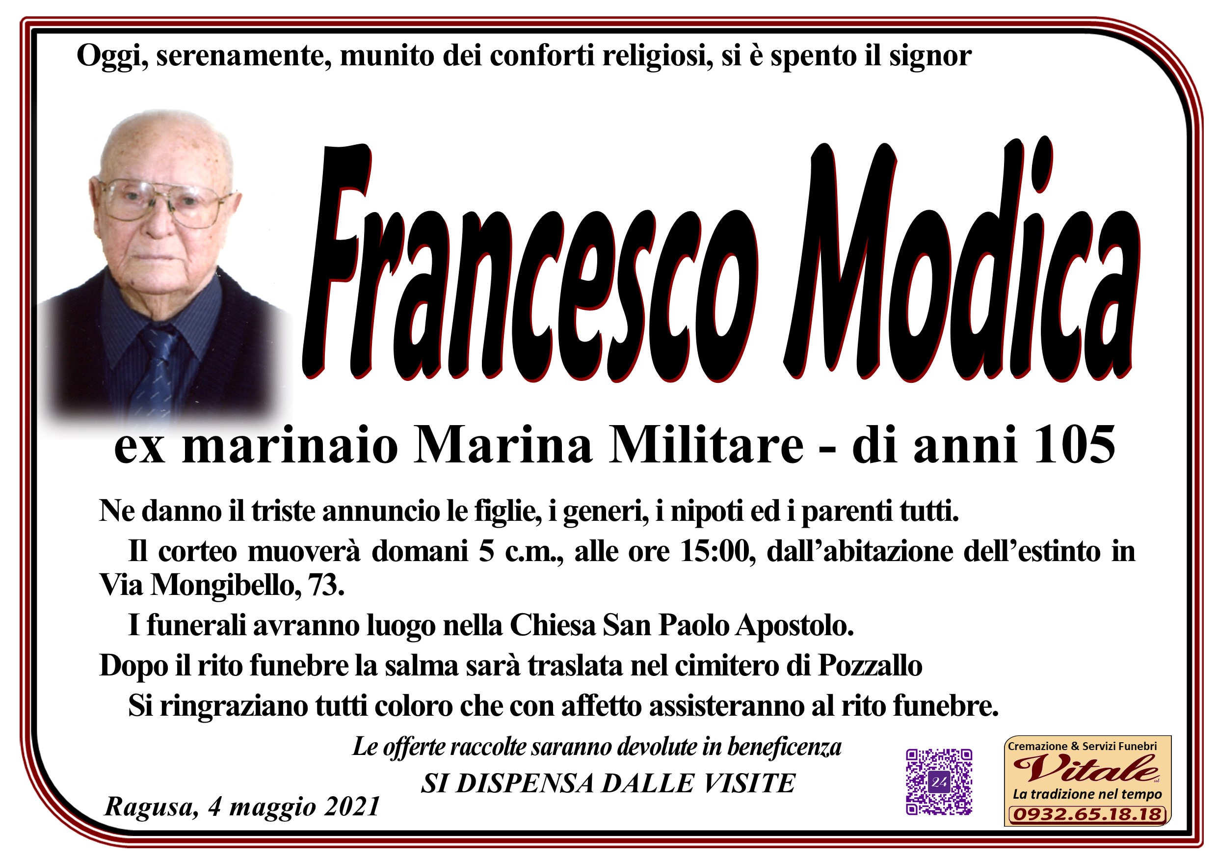 Necrologi: Francesco Modica
