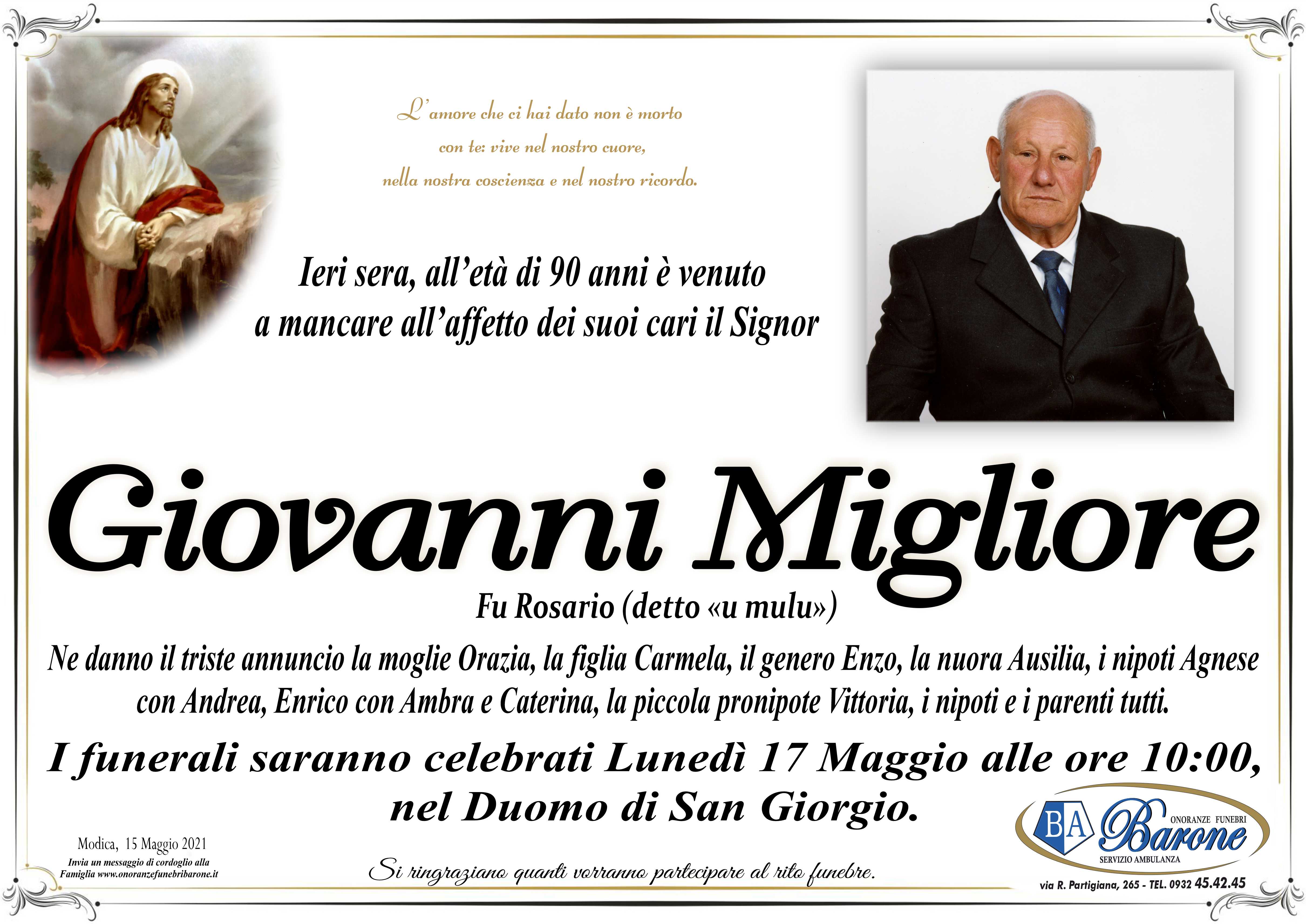 Necrologi: Giovanni Migliore