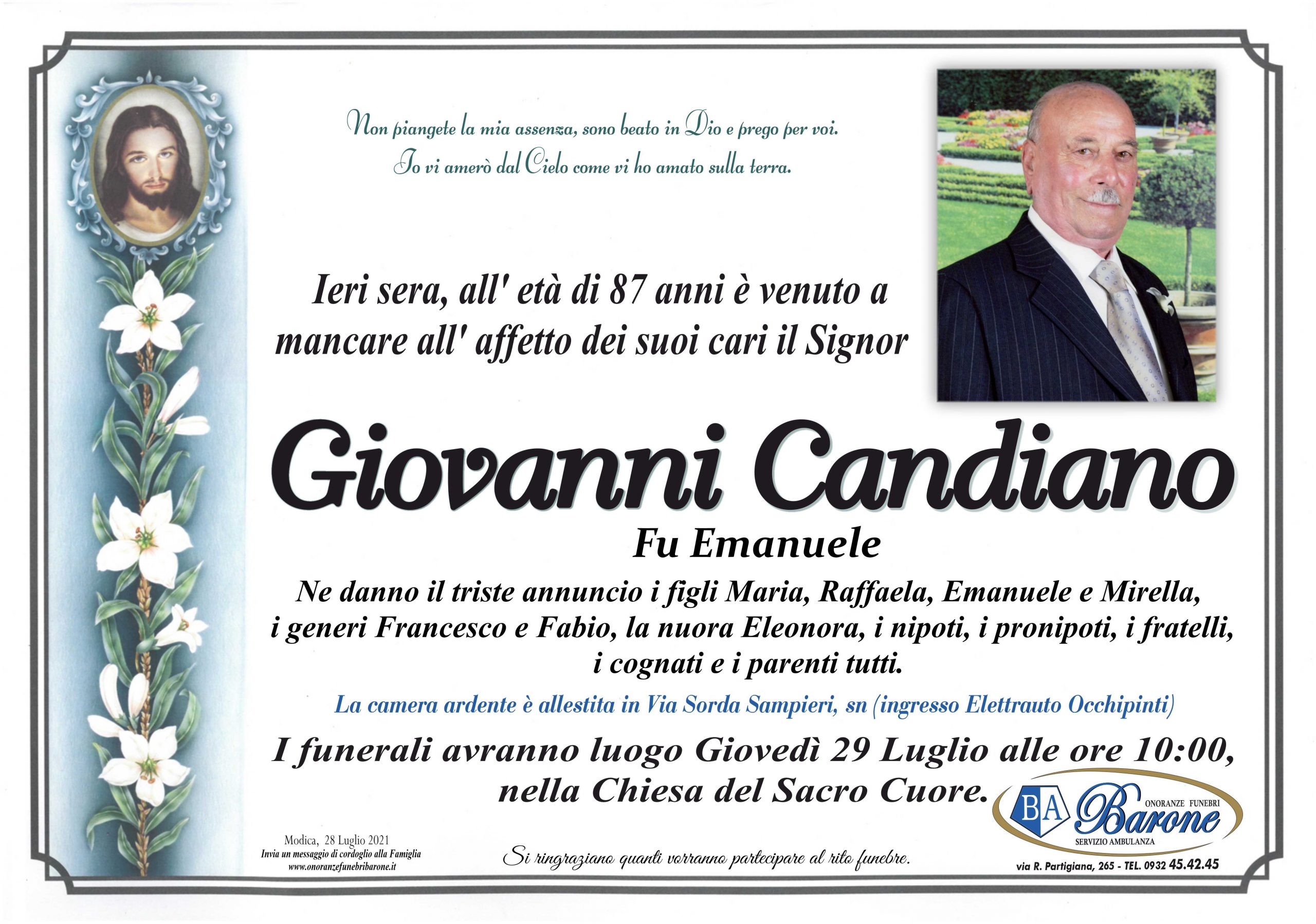 Necrologi: Giovanni Candiano