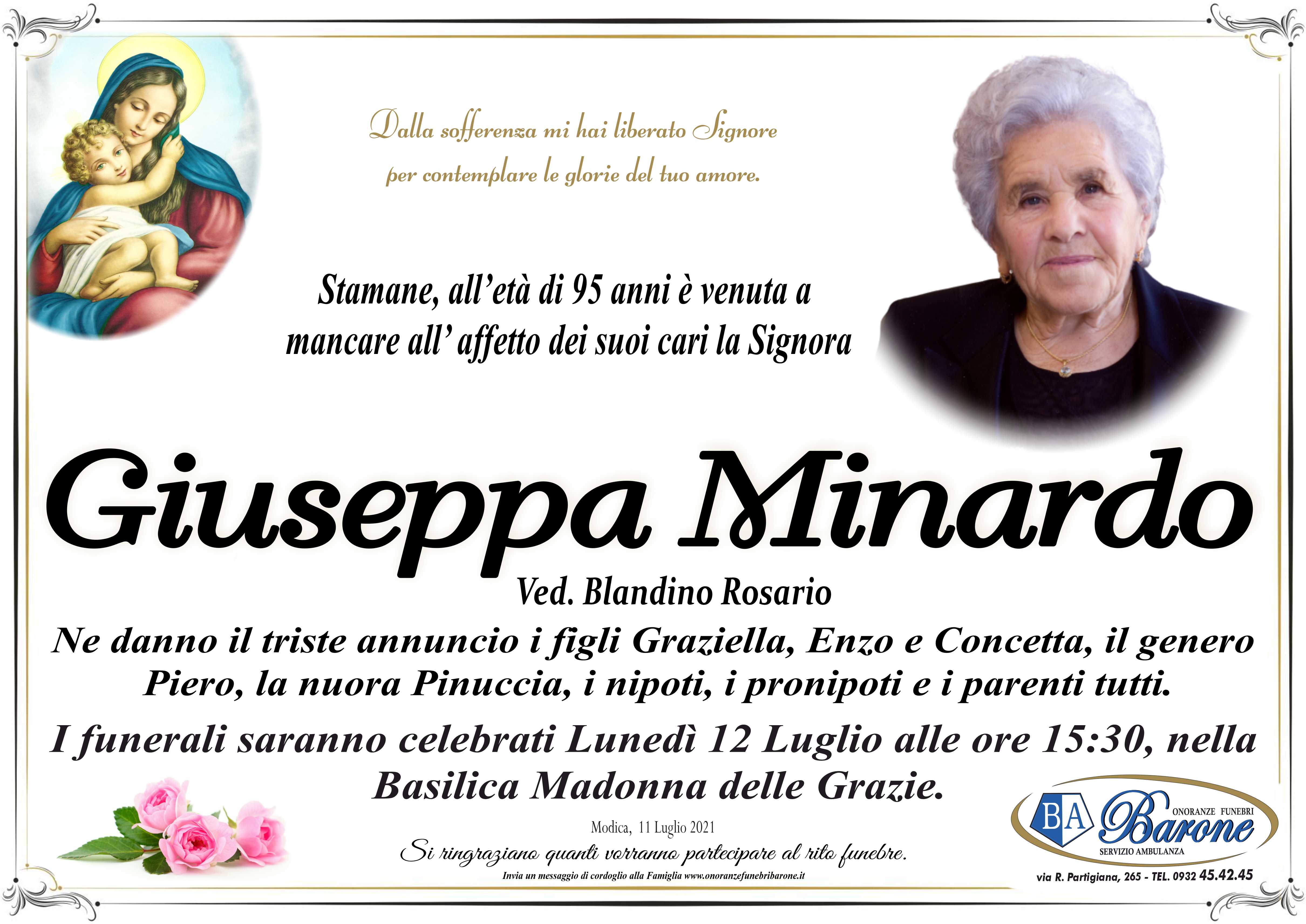 Necrologi: Giuseppa Minardo