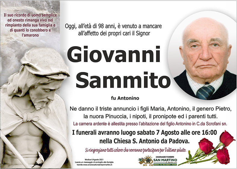 Necrologi: Giovanni Sammito