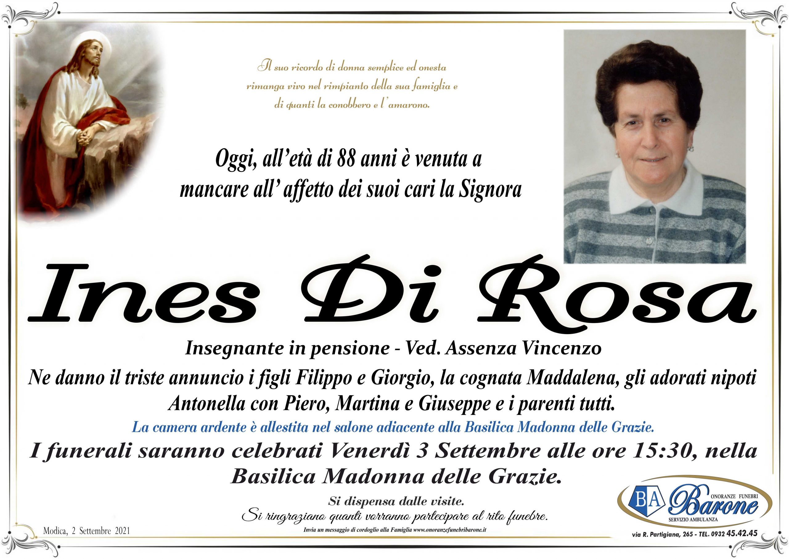 Necrologi: Ines Di Rosa