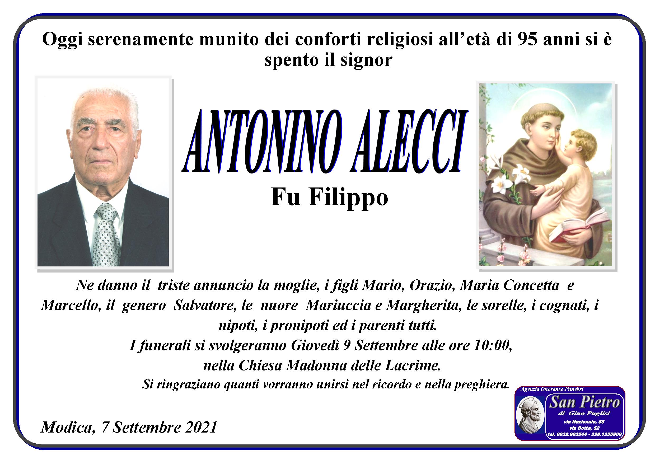 Necrologi: Antonio Alecci