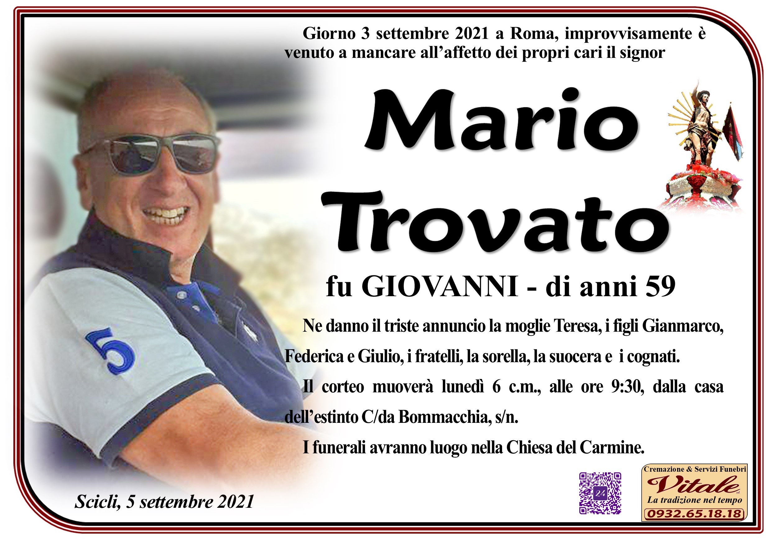 Necrologi: Mario Trovato