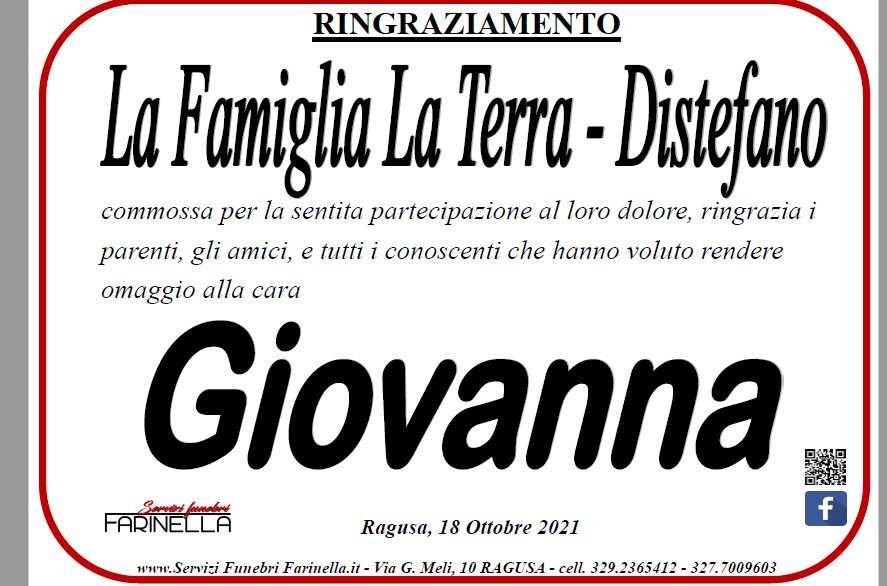 Necrologi: ringraziamento Famiglia La Terra-Distefano