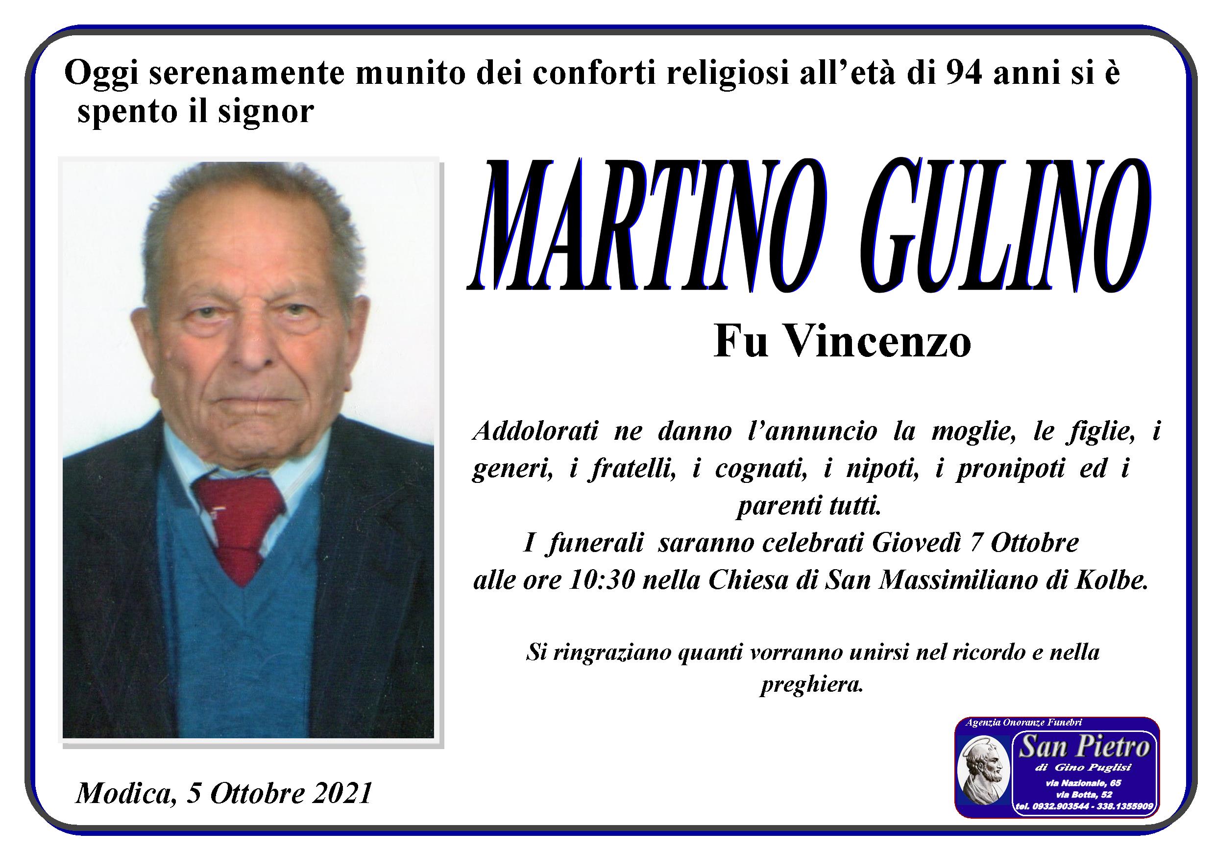 Necrologi: Martino Gulino
