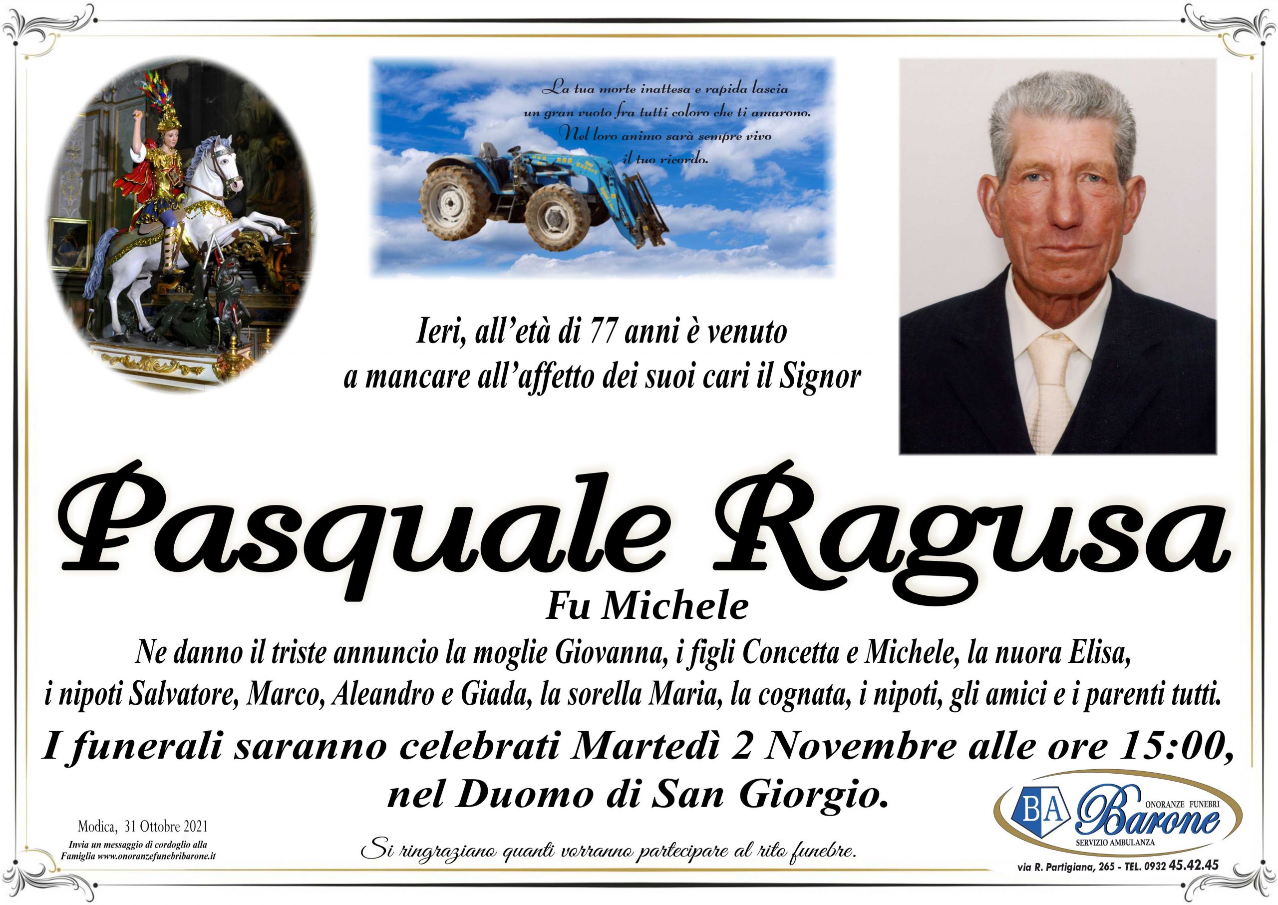 Necrologi: Pasquale Ragusa