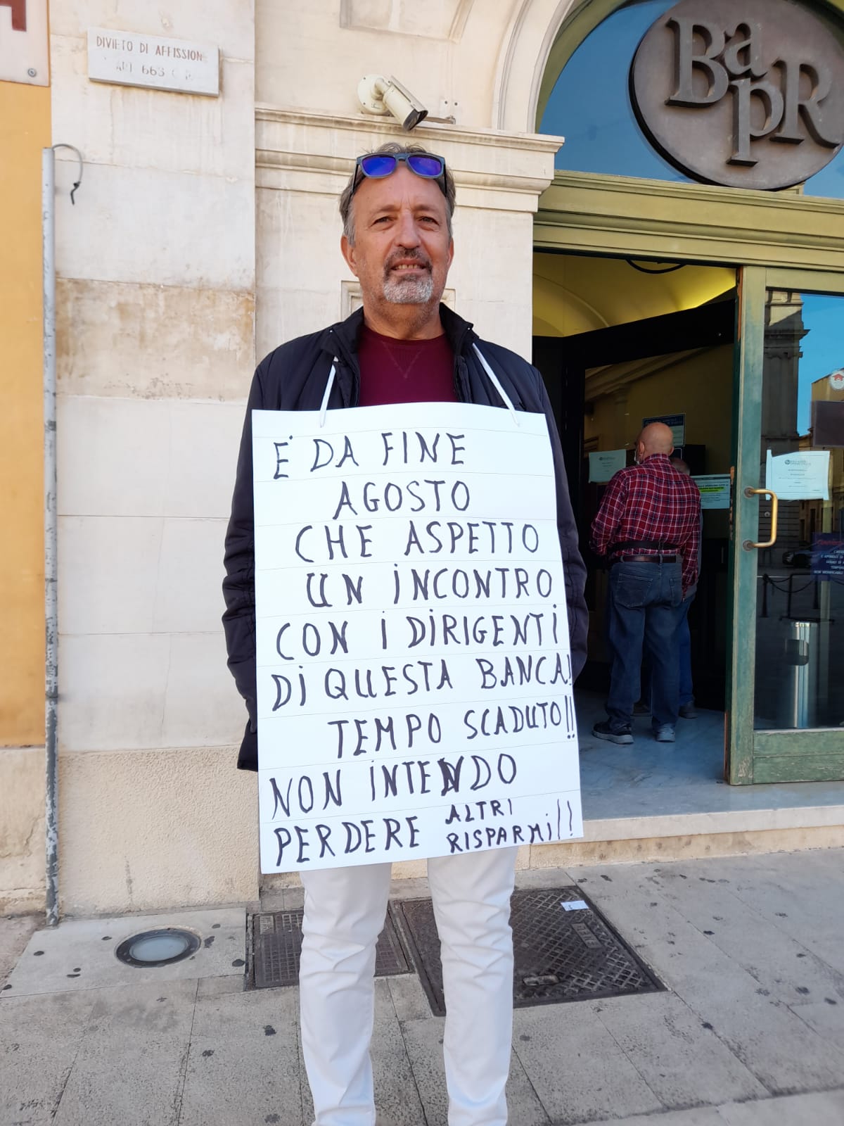 Comiso: in protesta stamattina davanti alla sede della Bapr