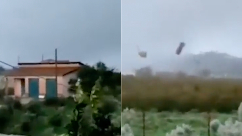 Tornado si abbatte su Canicattì