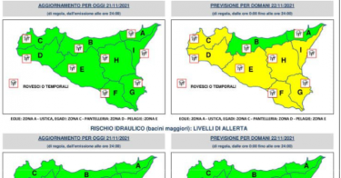 Scatta allerta gialla meteo per questo lunedì