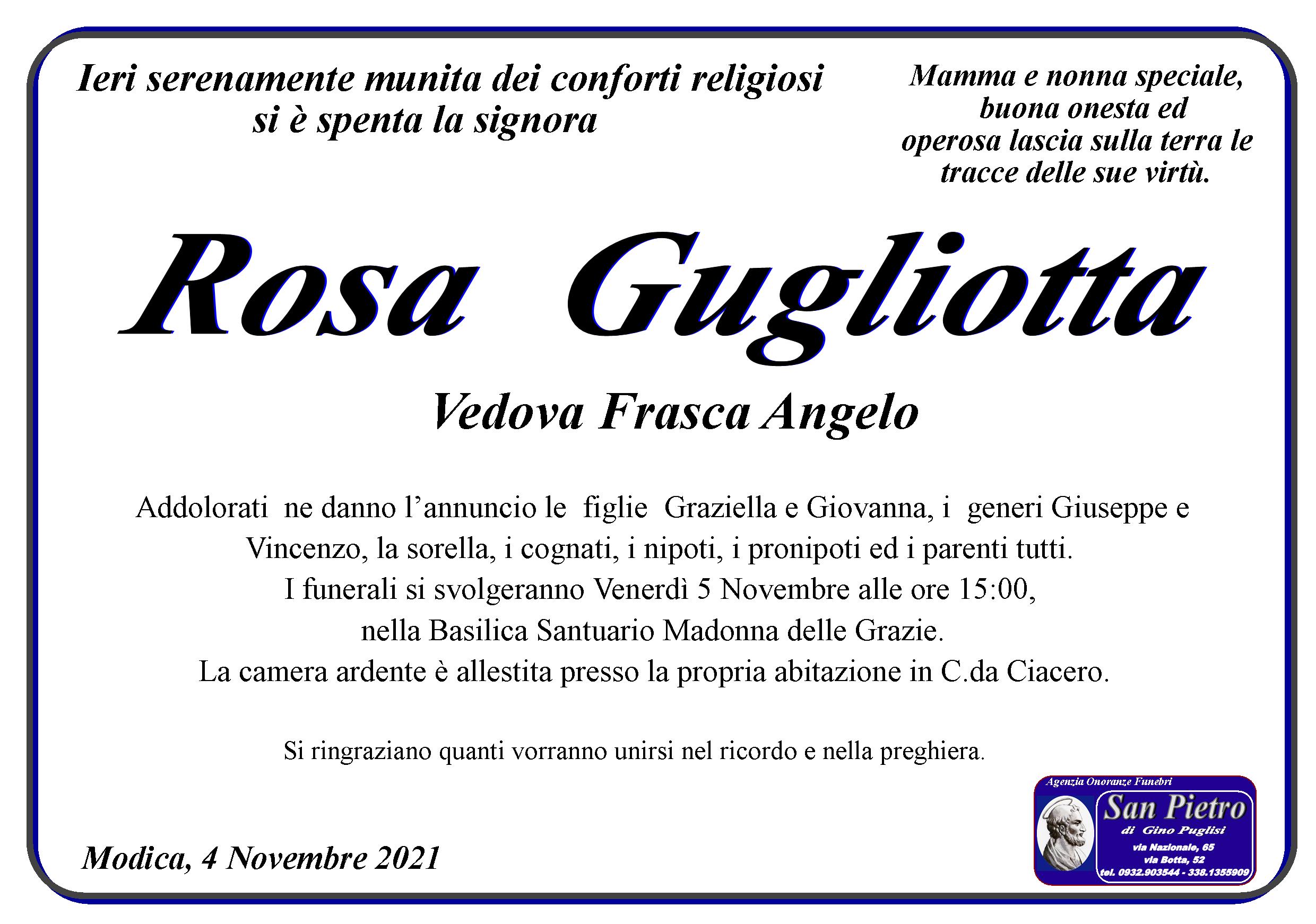 Necrologi: Rosa Gugliotta