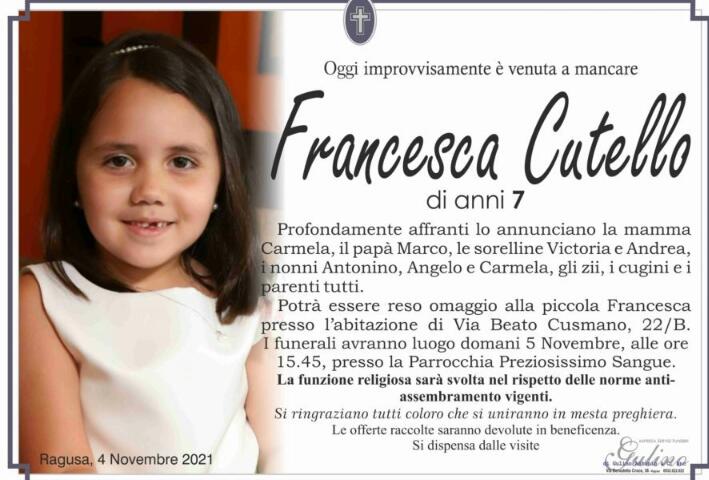 Necrologi: Francesca Cutello