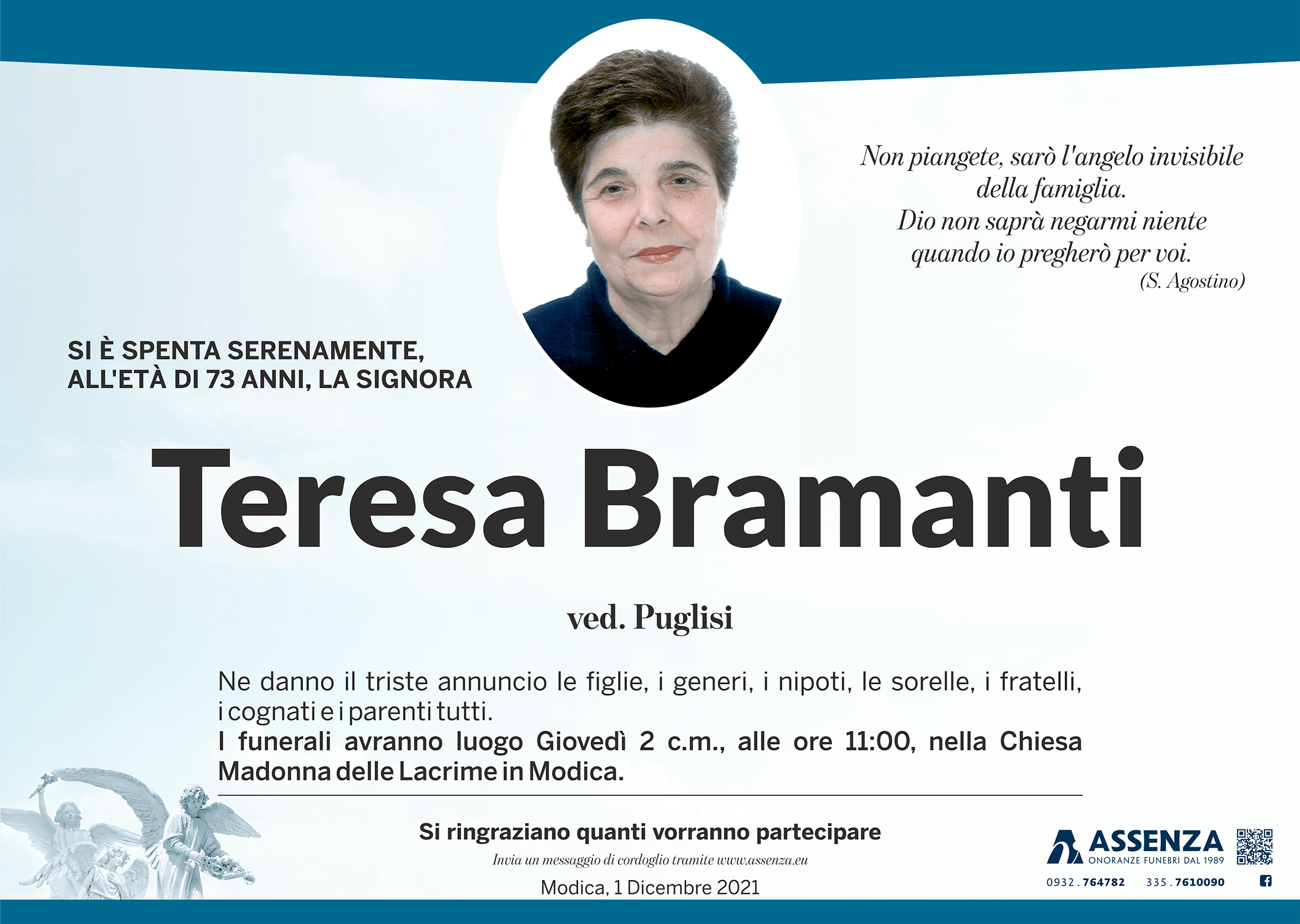 Necrologi: Teresa Bramanti