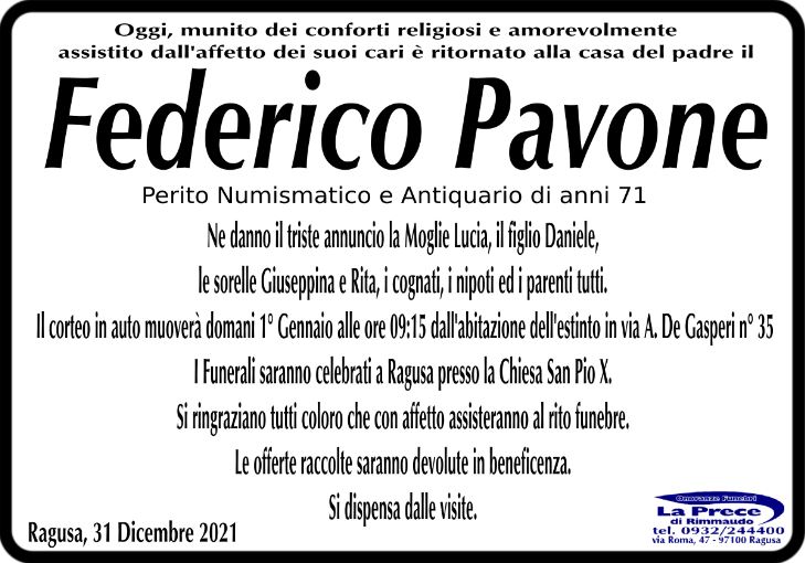 Necrologi: Federico Pavone