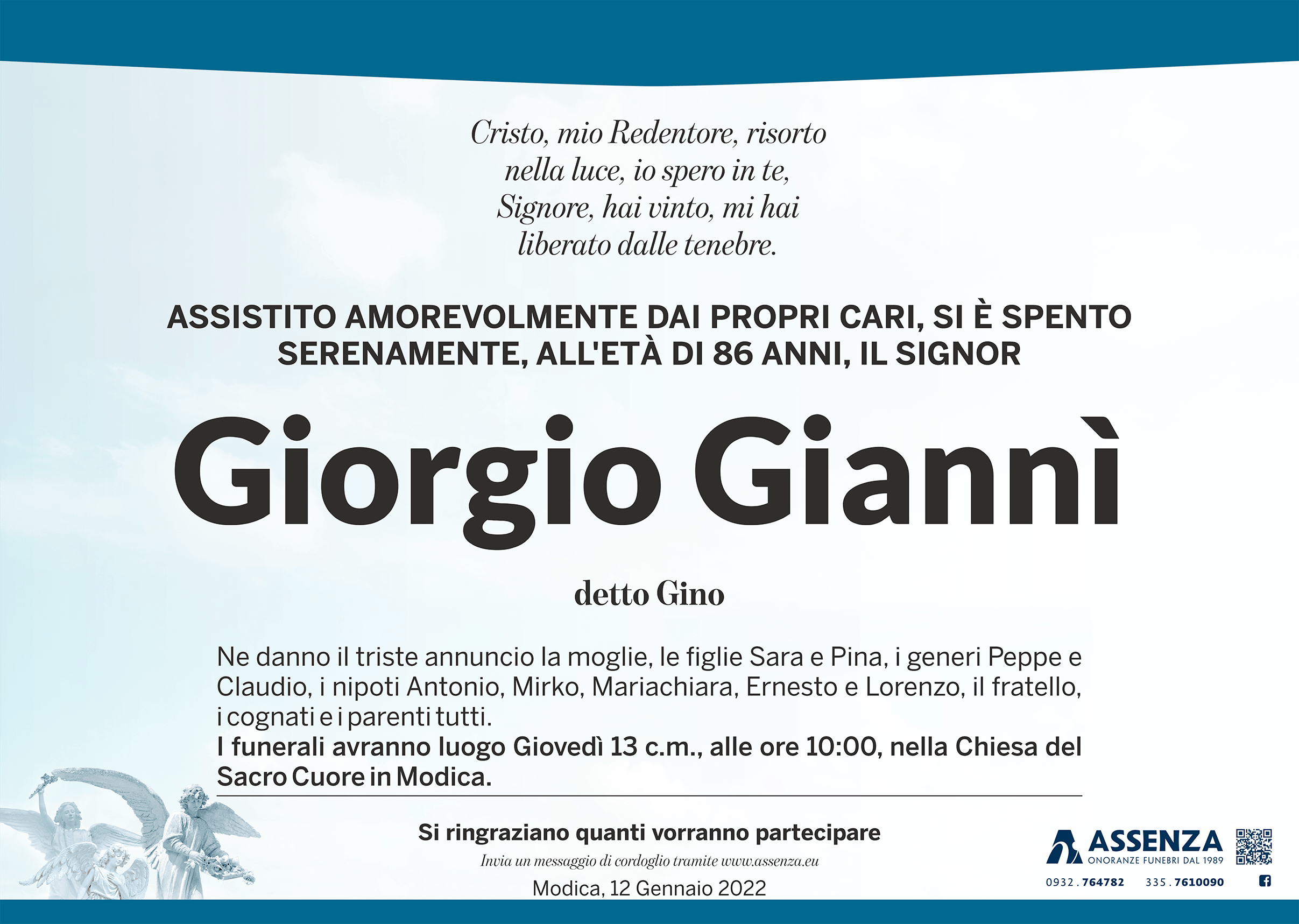 Necrologi: Giorgio Giannì
