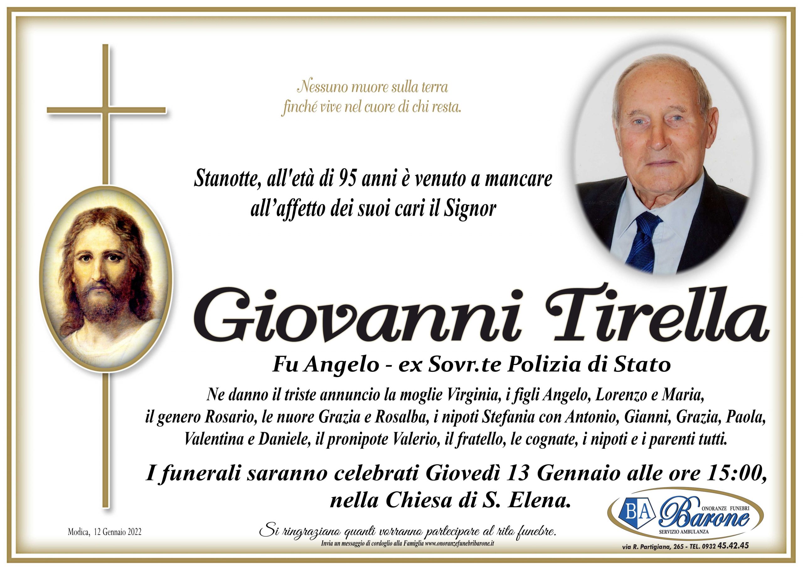 Necrologi: Giovanni Tirella