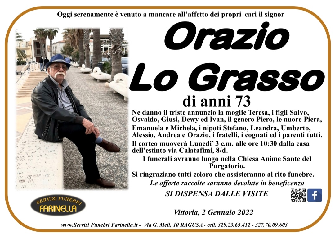 Necrologi: Orazio Lo Grasso