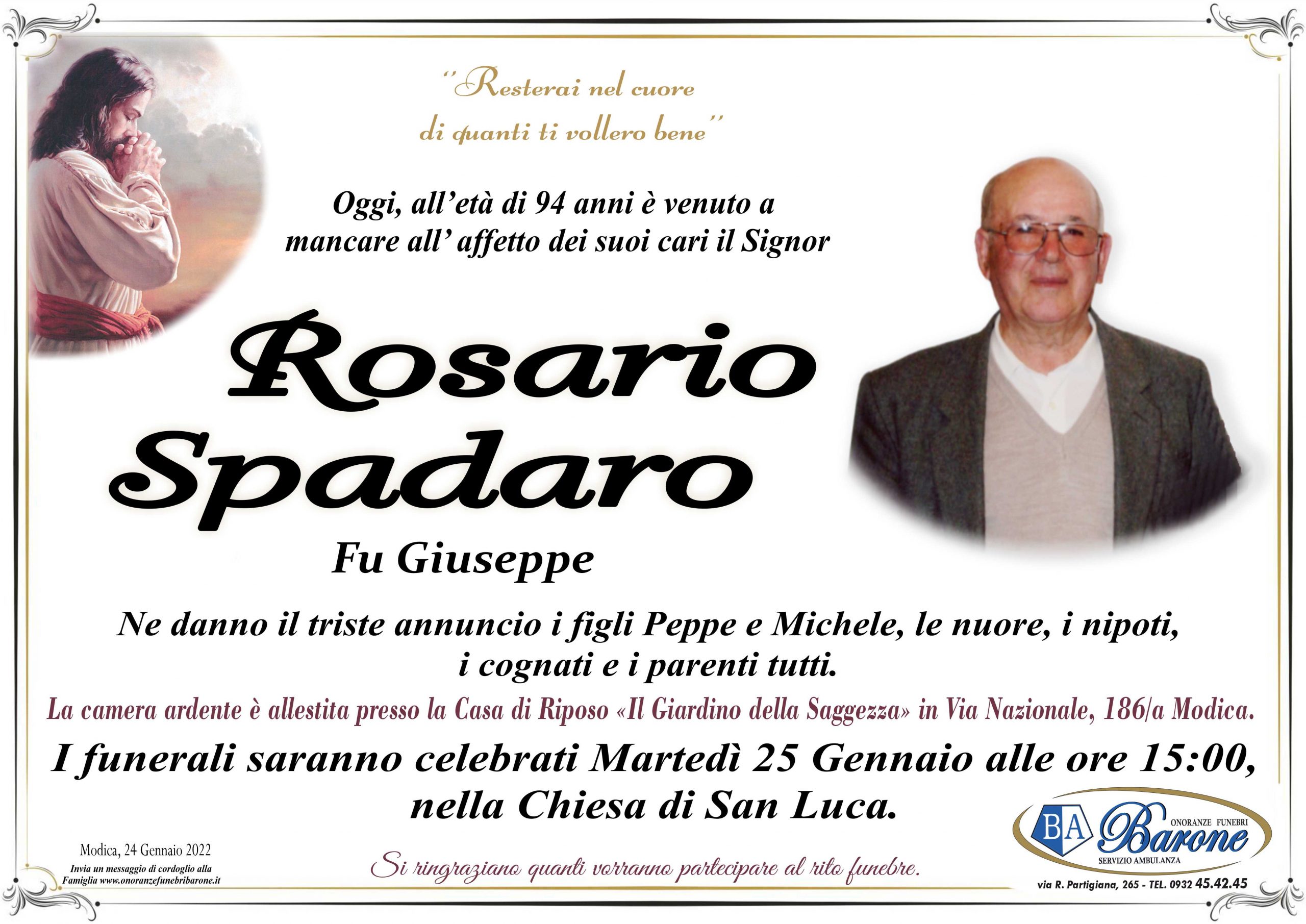 Necrologi: Rosario Spadaro