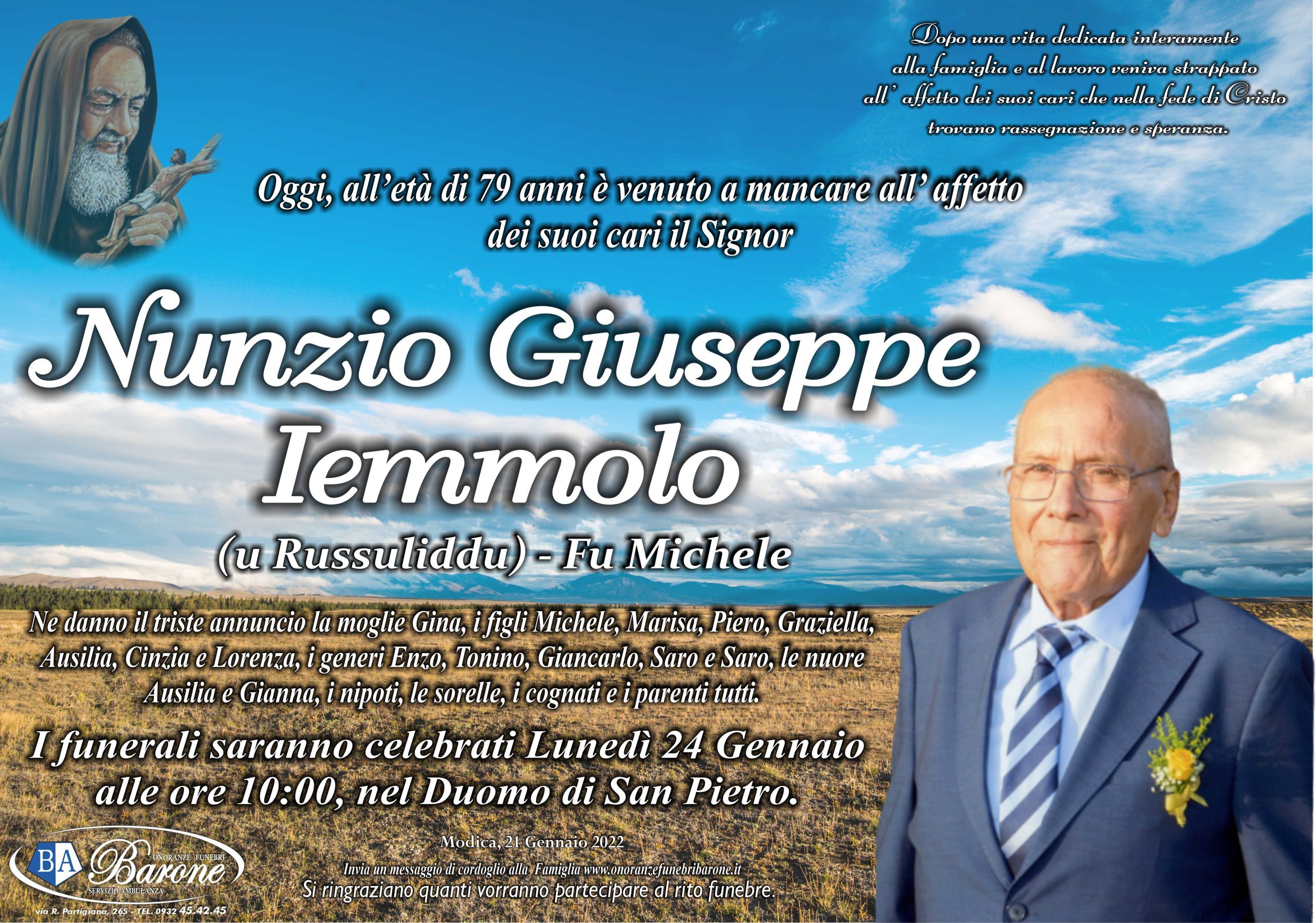 Necrologi: Nunzio Giuseppe Iemmolo