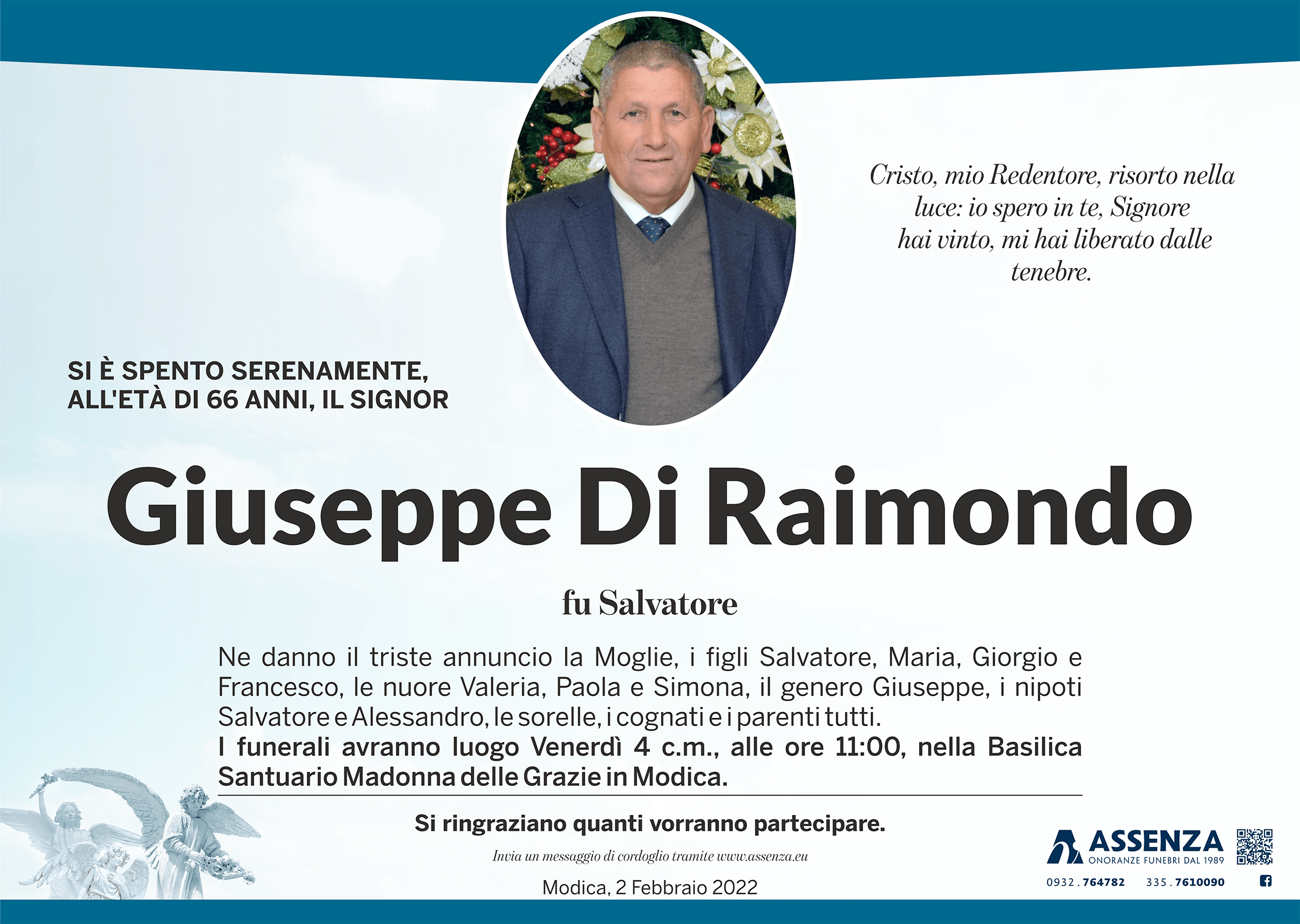 Necrologi: Giuseppe Di Raimondo
