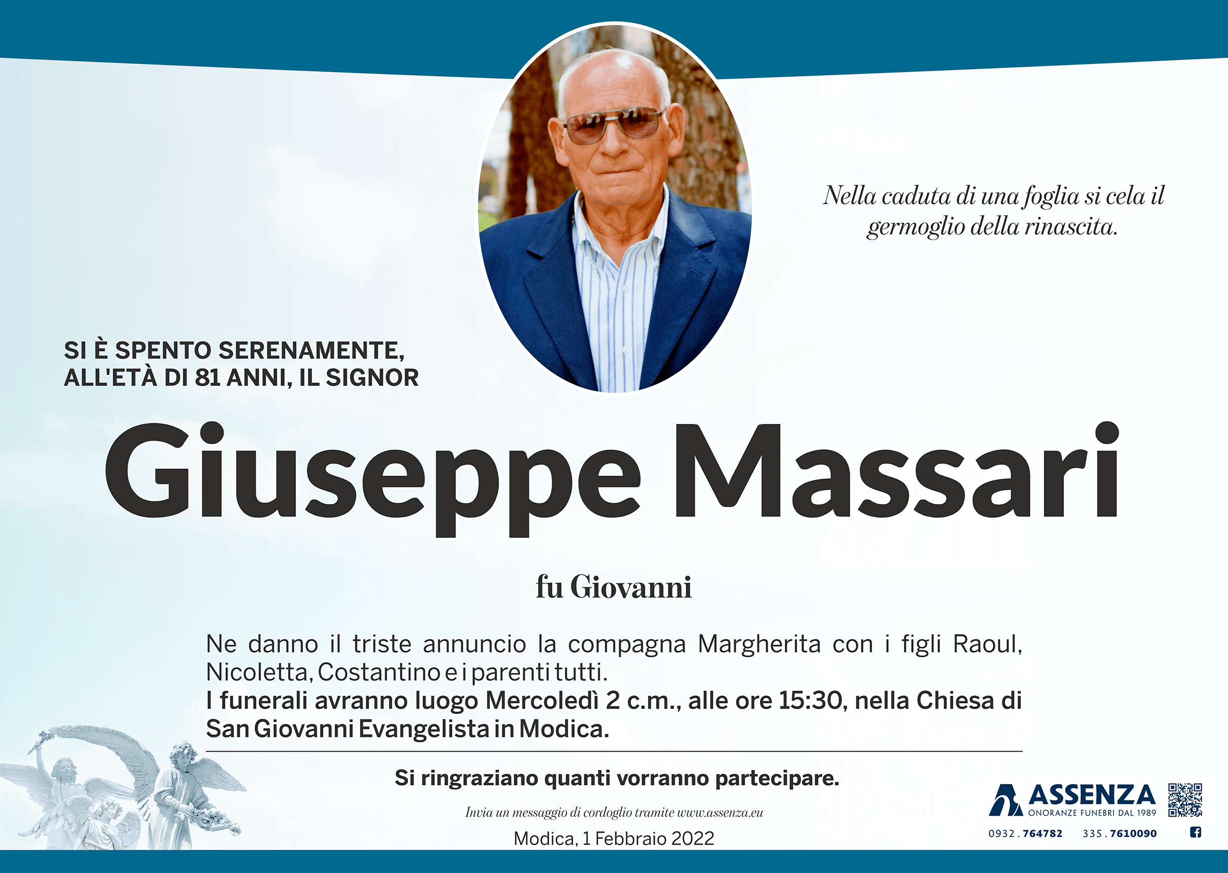 Necrologi: Giuseppe Massari