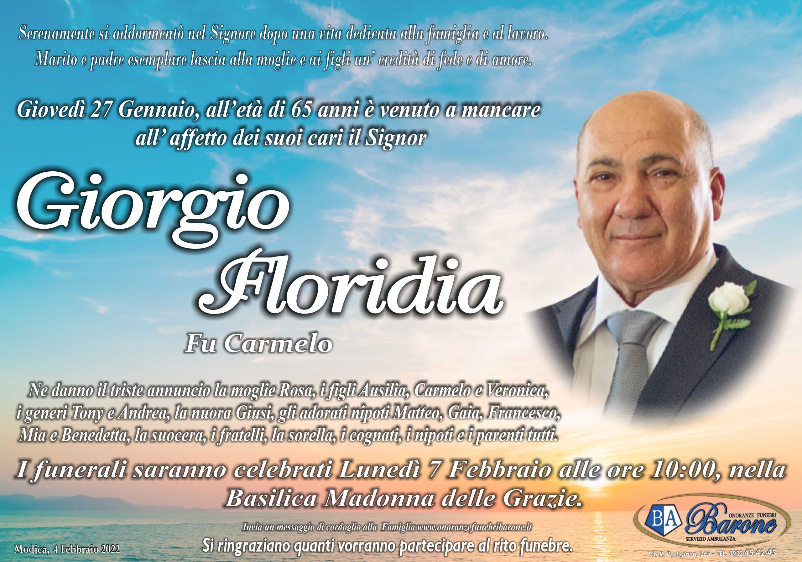 Necrologi: Giorgio Floridia