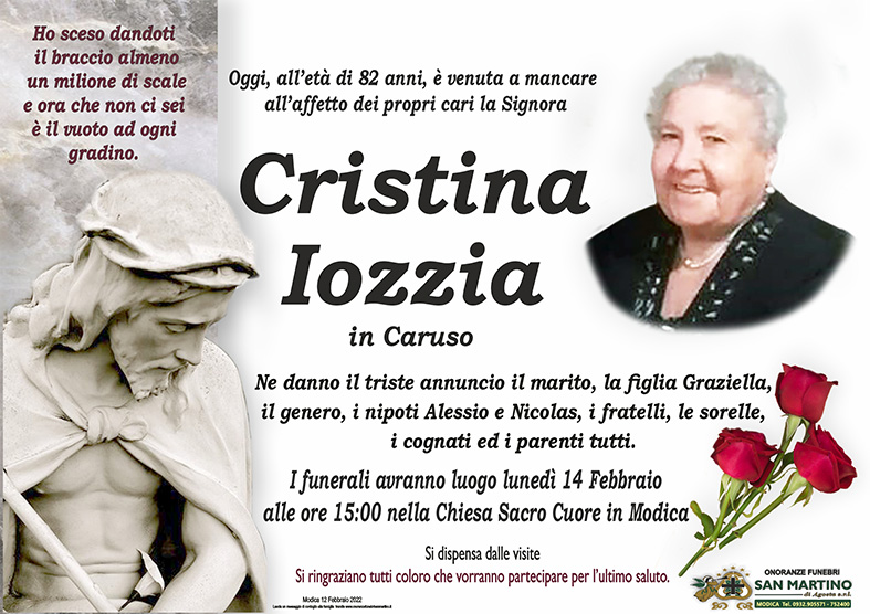 Necrologi: Cristina Iozzia