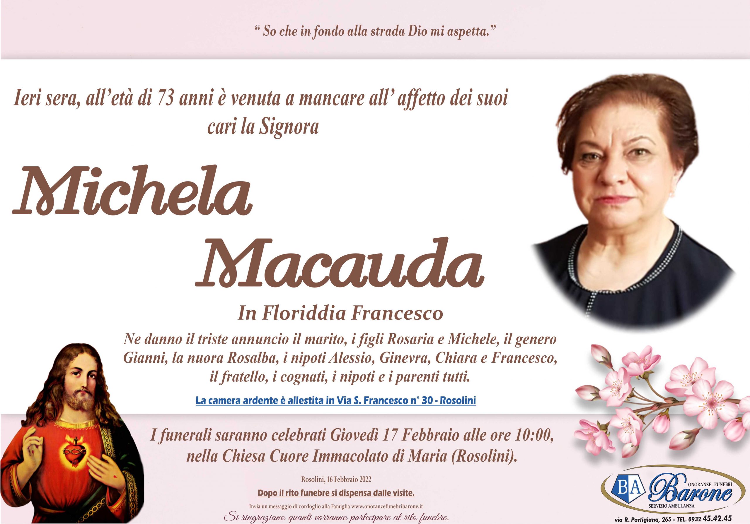 Necrologi: Michela Macauda