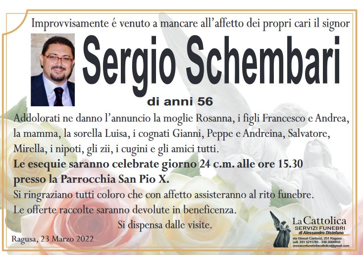 Necrologi: Sergio Schembari