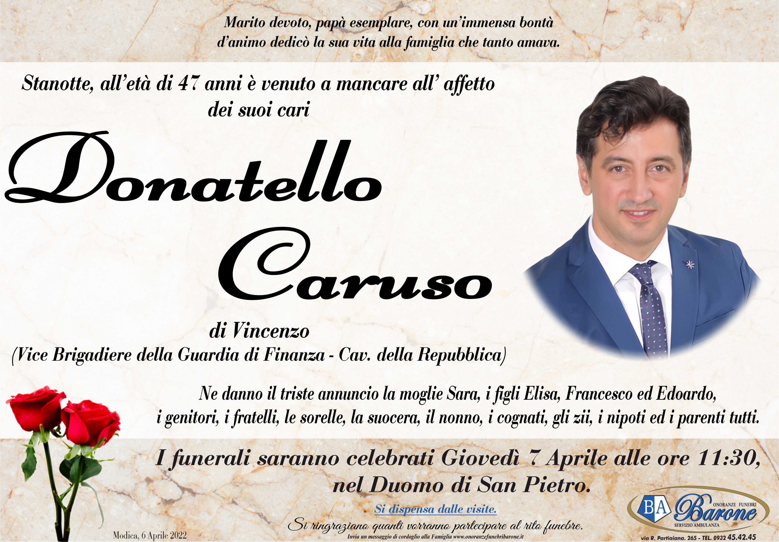 Nercologi:  Donatello Caruso
