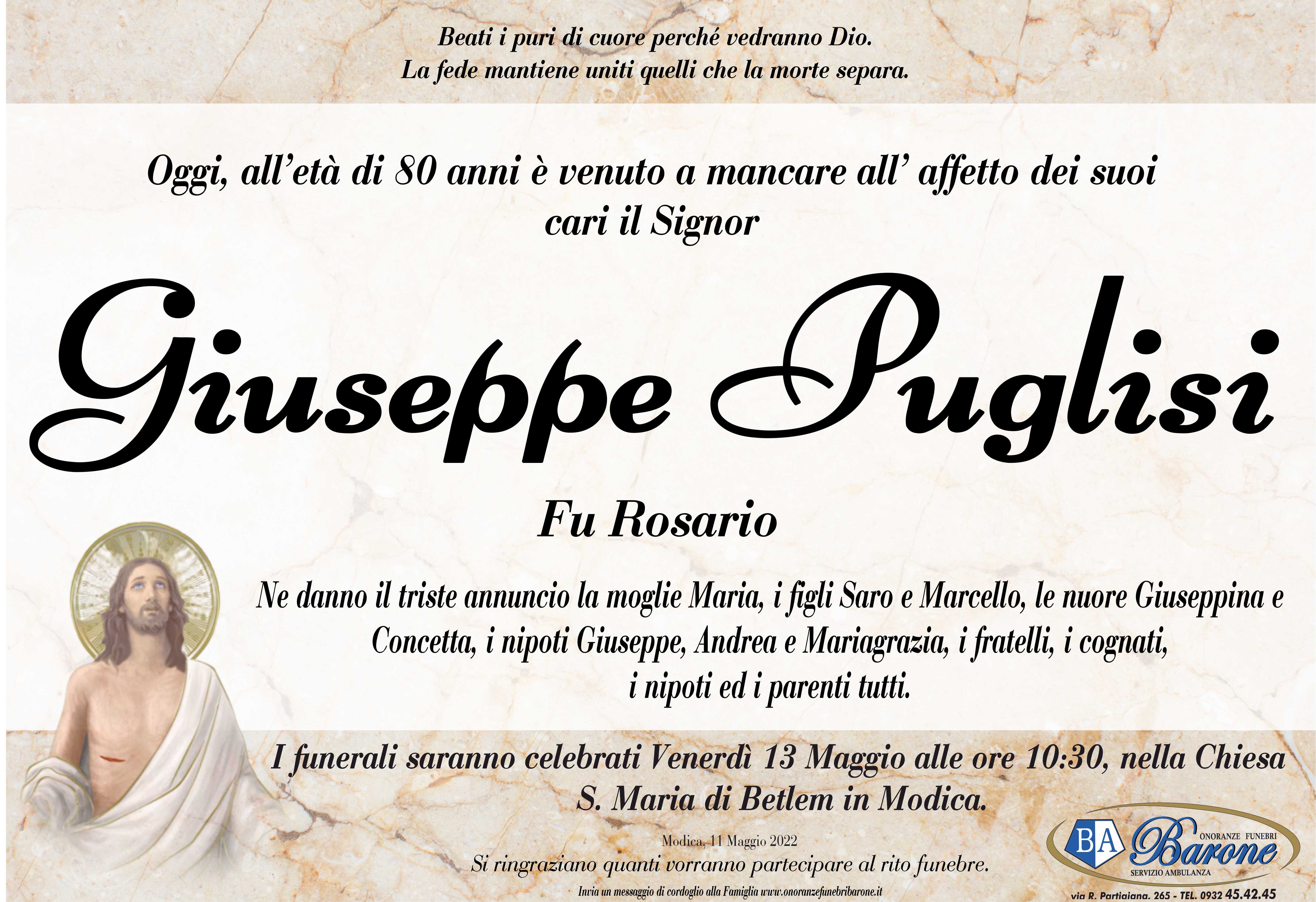Necrologi: Giuseppe Puglisi