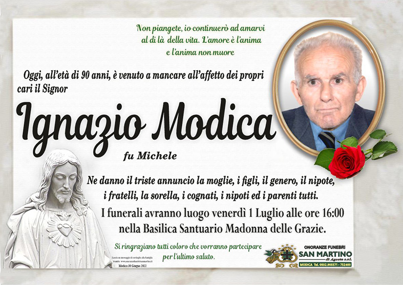 Necrologi: Ignazio Modica