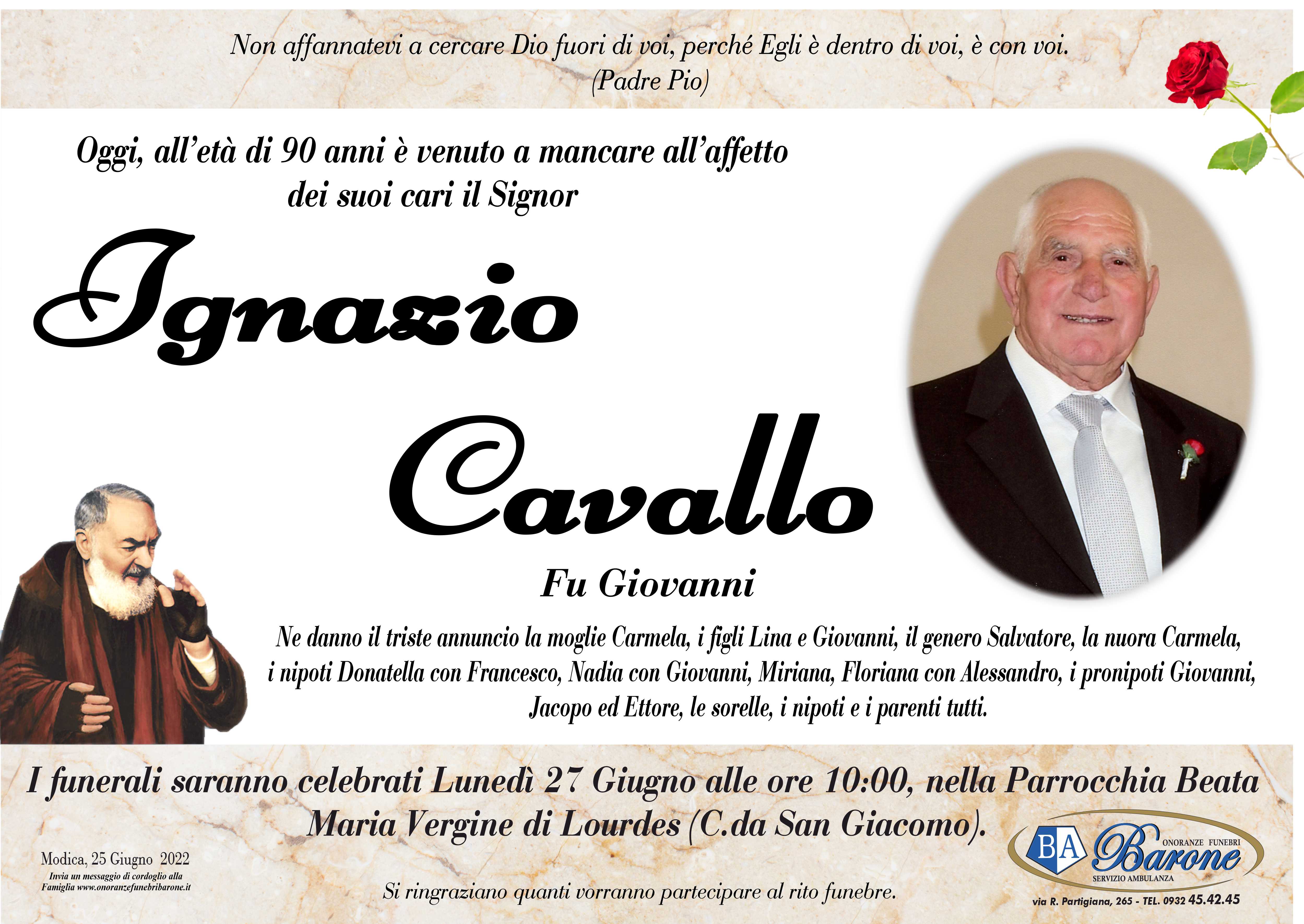 Necrologi: Ignazio Cavallo