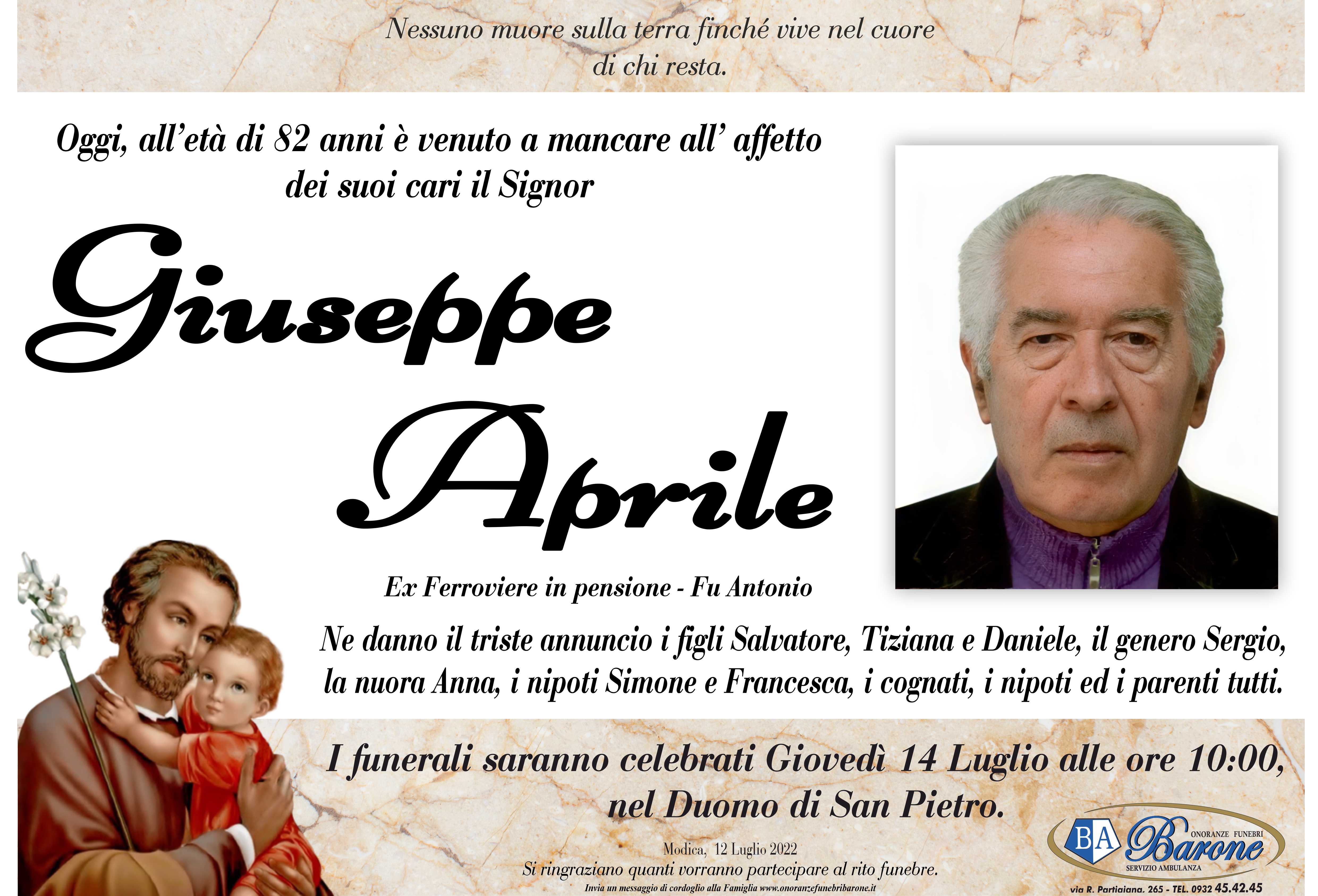 Necrologi: Giuseppe Aprile
