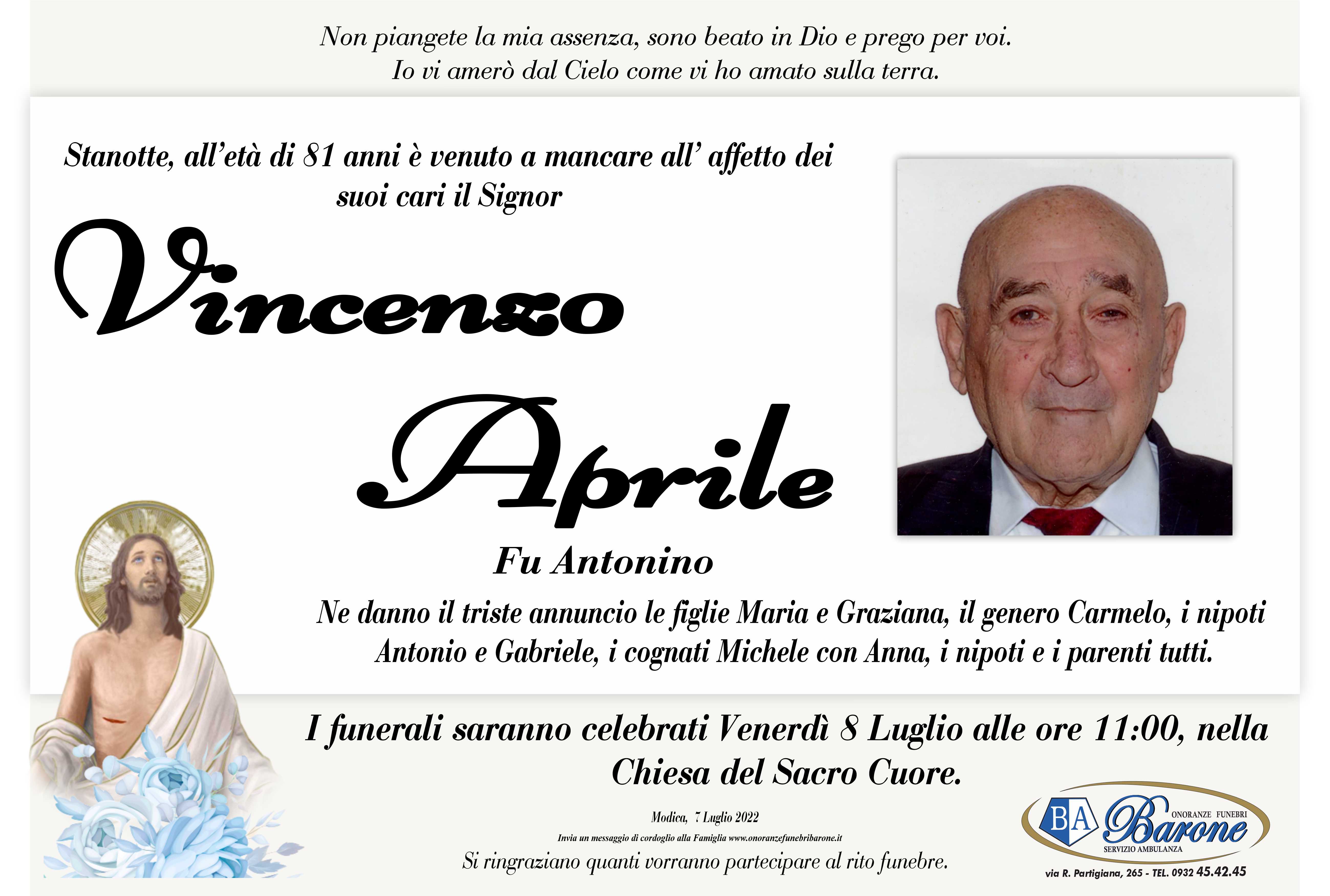 Necrologi: Vincenzo Aprile