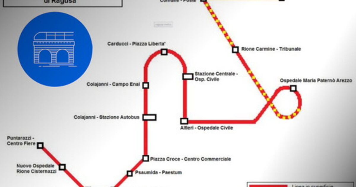 Metroferrovia di Ragusa, pubblicato il bando di gara per la prima fase di interventi