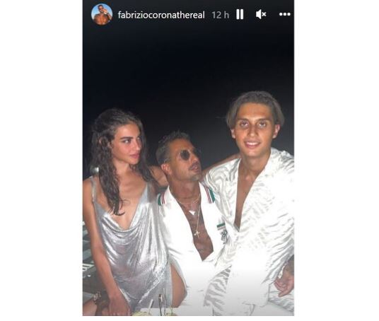 Fabrizio Corona a Catania per festeggiare il compleanno del figlio
