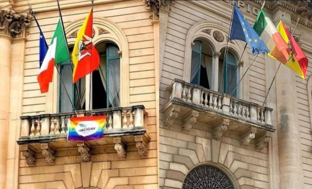 Bandiera Arcigay rimossa. Per Dipasquale è un attacco omofobo