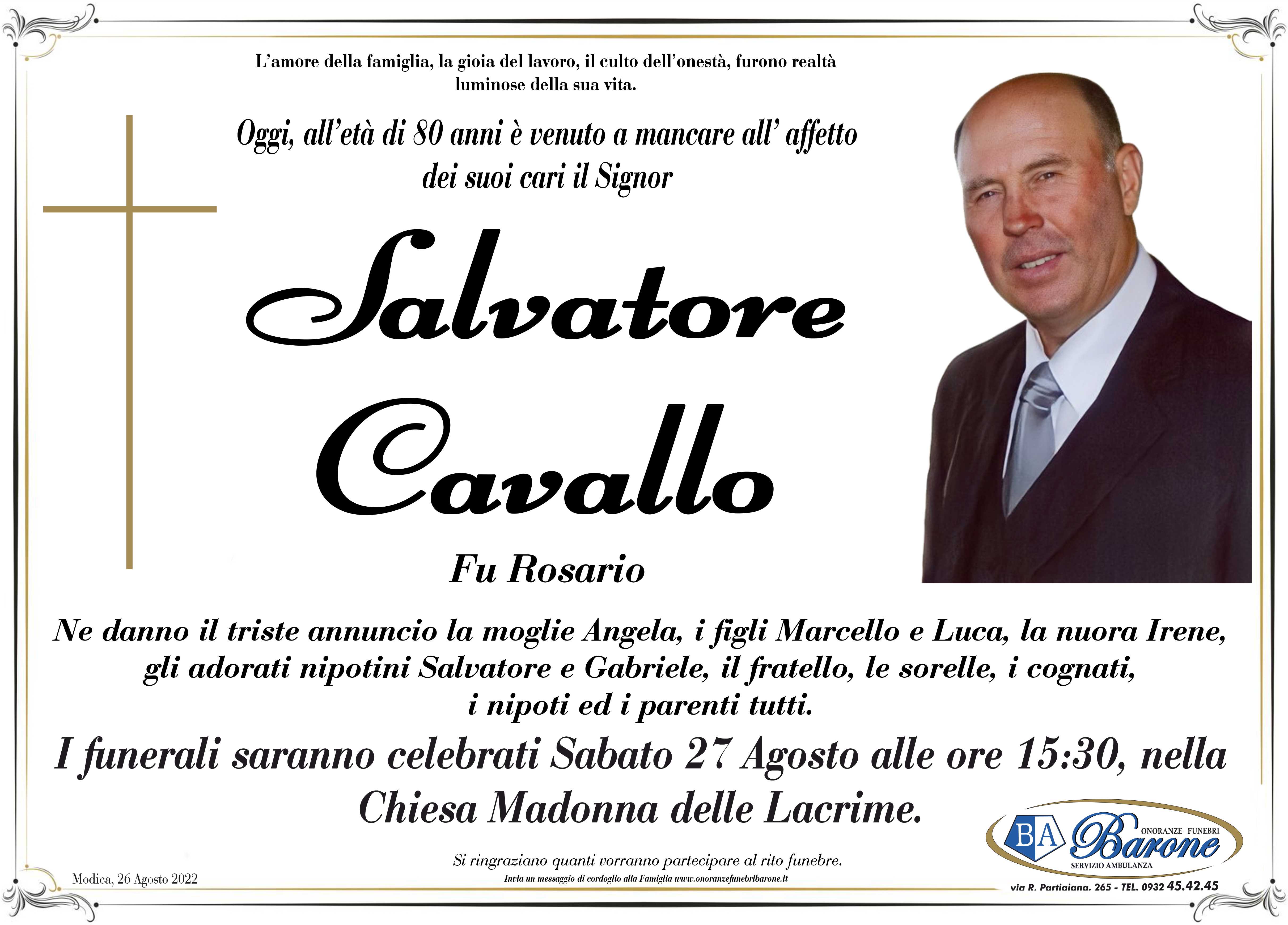 Necrologi: Salvatore Cavallo