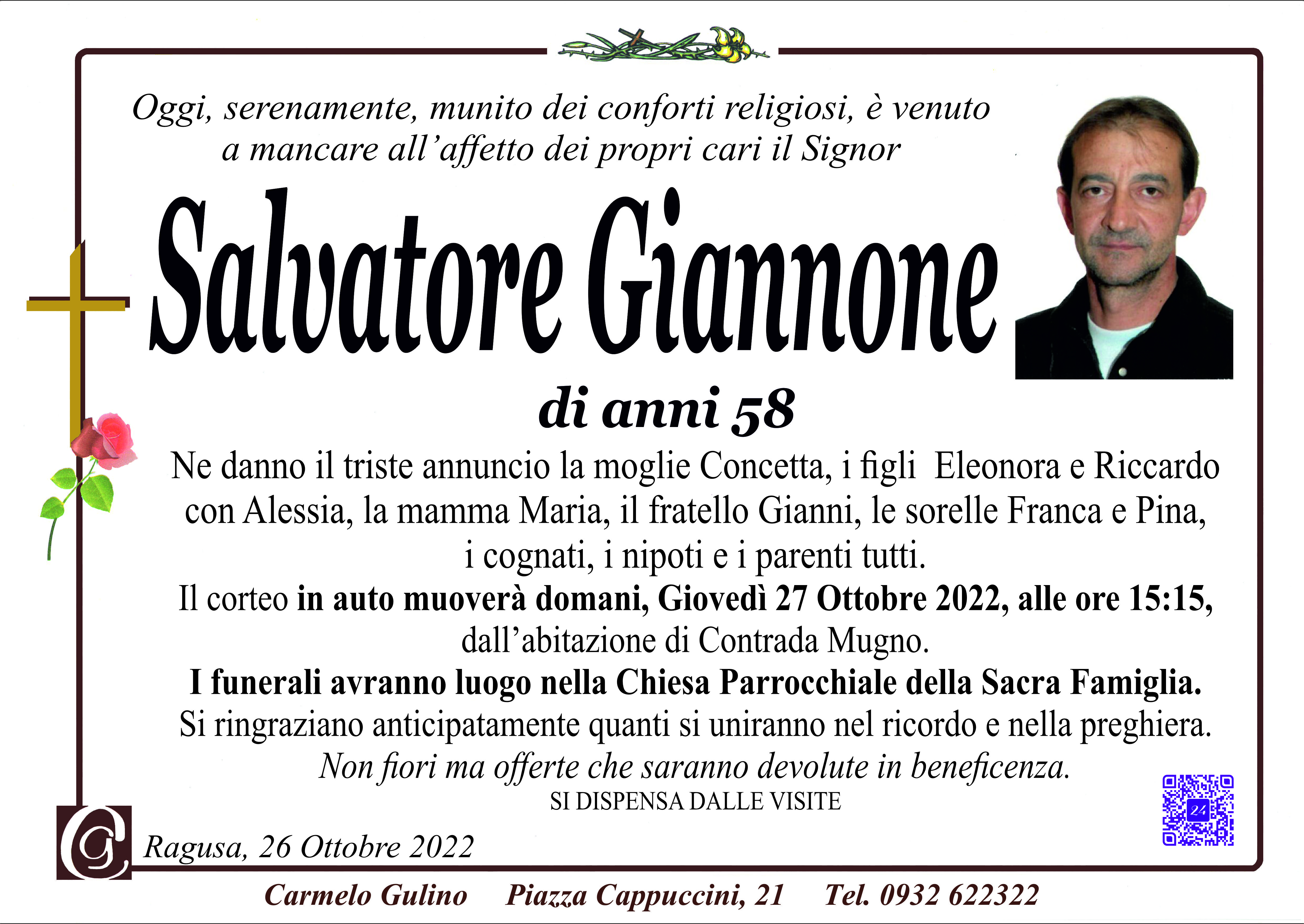 Necrologi: Salvatore Giannone